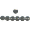 6mm Opaque Black *Vintage* Czech Pressed Glass *Nailhead* COIN DISC Beads