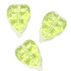 8x10mm Transparent Olive Green Pressed Glass LEAF Beads