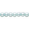 5mm Light Blue Luster Pressed Glass SMOOTH ROUND Pearl Beads