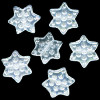 12mm Transparent Crystal A/B Pressed Glass Dimpled STAR/SNOWFLAKE Beads