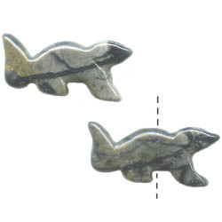 12x24mm Picasso Stone SQUIRREL Animal Fetish Beads