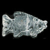 15x24mm  3-D Crystal Quartz FISH Animal Fetish Bead