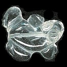 20x20mm Crystal Quartz FROG Animal Fetish Bead