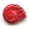 15x18mm Red Coral (Dyed) SNAIL Bead