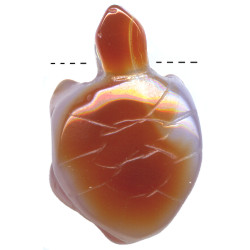 15x25mm Natural Red Agate SEA TURTLE Animal Fetish Bead