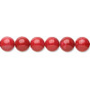 6mm Red Dyed Howlite ROUND Beads