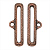 TierraCast Antiqued Copper Plated 31mm Hammered Design RIBBON END BAR TIPS