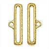 TierraCast 22k Gold Plated 31mm Hammered Design RIBBON END BAR TIPS