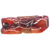 17x35mm Red Jadeite Carved PIXIU Pendant/Focal Bead