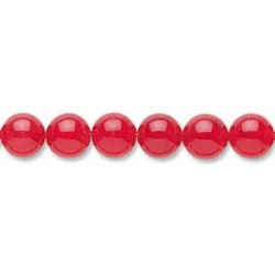 6mm Red Malaysian Jade (Chalcedony) ROUND Beads