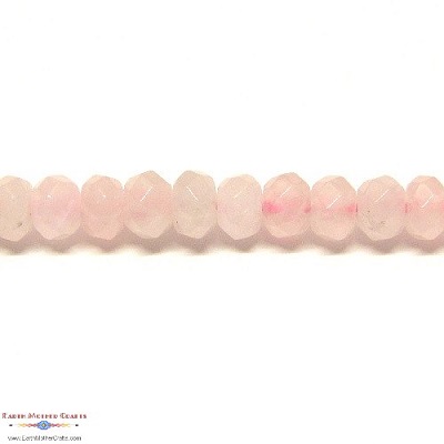 4x6mm ROSE QUARTZ Faceted RONDELLE Beads