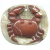 11x38x45 Red River Jasper Carved CRAB Focal / Pendant Bead