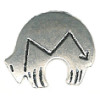 25x28mm *Vintage* Nickel Silver Heartline Bear (Rivet-Back) CONCHO, RIVET, SPOT Component