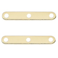 4x20mm Gold Plated 3-Hole SPACER BARS