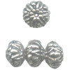 8x12mm Silver Plated (Antiqued / Oxidized) Bali Style FLORAL RONDELL Beads