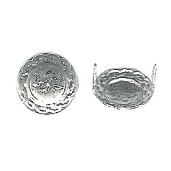 16mm Nickel Plated Western Round (Prong-Back) SPOT CONCHO