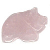 15x22mm Rose Quartz BOAR/PIG Animal Fetish Bead