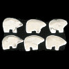 8x12mm White Howlite ZUNI BEAR Animal Fetish Beads