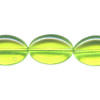 11x16mm Transparent Peridot Green Pressed Glass FLAT OVAL Beads
