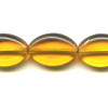 11x16mm Transparent Topaz Brown Pressed Glass Flat OVAL Beads