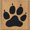 Comotion® 1-5/8" x 1-5/8" *Dog Paw Print* Wood Block Mounted RUBBER STAMP ~ Circa 1985