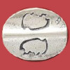 10x12mm Sterling Silver Plains Buffalo Design PADDLE Bead