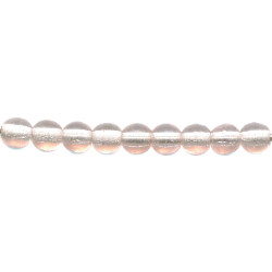 3mm Transparent Light Pink Pressed Glass SMOOTH  ROUND (Druk) Beads