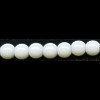4mm Opaque Chalk White Pressed Glass (Druk) Smooth ROUND Beads
