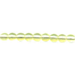 4mm Transparent Jonquil Yellow Pressed Glass (Druk) Smooth ROUND Beads