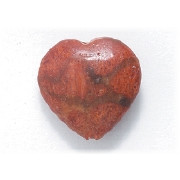 10mm Red Sponge Coral HEART Beads