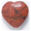 10mm Red Sponge Coral HEART Beads