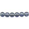 6mm Transparent Sapphire Blue Crackle Glass SMOOTH ROUND Beads