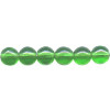 6mm Transparent Emerald Green Pressed Glass SMOOTH ROUND Beads