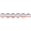 6mm Transparent  Pink Pressed Glass SMOOTH ROUND Beads