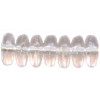 2x6mm Transparent Light Pink Pressed Glass DISC / RONDELLE Beads
