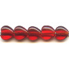 8mm Transparent Ruby Red Pressed Glass HEART Beads