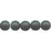 8mm Opaque Black Matte Pressed Glass SMOOTH ROUND Beads