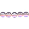 8mm Transparent Light Amethyst Pressed Glass SMOOTH ROUND Beads