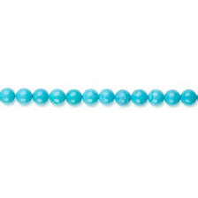 3mm Stabilized Blue Turquoise ROUND Beads - 8" Strand