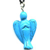 20x32mm Turquoise Dyed Howlite 3-D ANGEL Pendant/Focal Bead