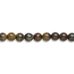 4mm Tiger Iron ROUND Beads
