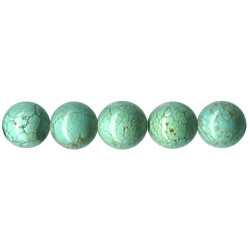 11-12mm Turquoise Magnesite (Chalk Turquoise) ROUND Beads