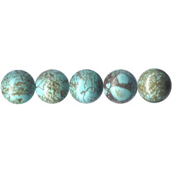 14mm Turquoise Magnesite (Chalk Turquoise) ROUND Beads