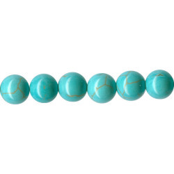 6mm Turquoise Magnesite (Chalk Turquoise) ROUND Beads - 16" Strand