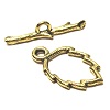 22x12mm Gold-Plated Pewter Leaf & Branch TOGGLE CLASP