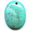 30x40mm Blue Chalk Turquoise (Magnesite) OVAL CABOCHON Pendant/Focal Bead