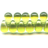 3x5mm Transparent Peridot Green *Vintage* Czech Pressed Glass DROP Beads