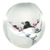 15mm *Vintage* Inside Painted Bird China Lampwork ROUND Bead