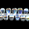 4x5mm *Vintage* Czech Crystal A/B Vitrail DROP Beads - Top Hole
