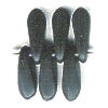 3x9mm Opaque Black Matte *Vintage* Czech Pressed Glass DAGGER Beads